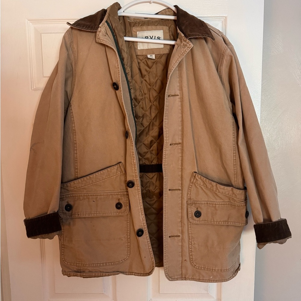 Orvis Tan Jacket with Brown Accents